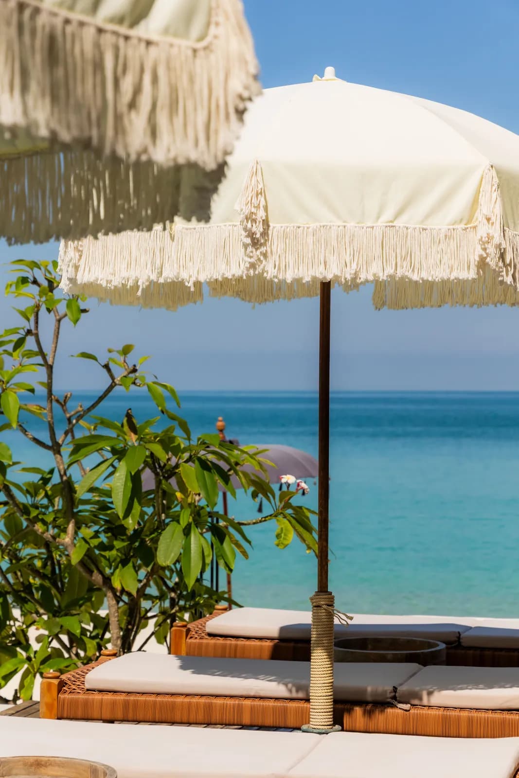 The shoreline at the quiet end of Maenam at Cape Beach Villa, Koh Samui