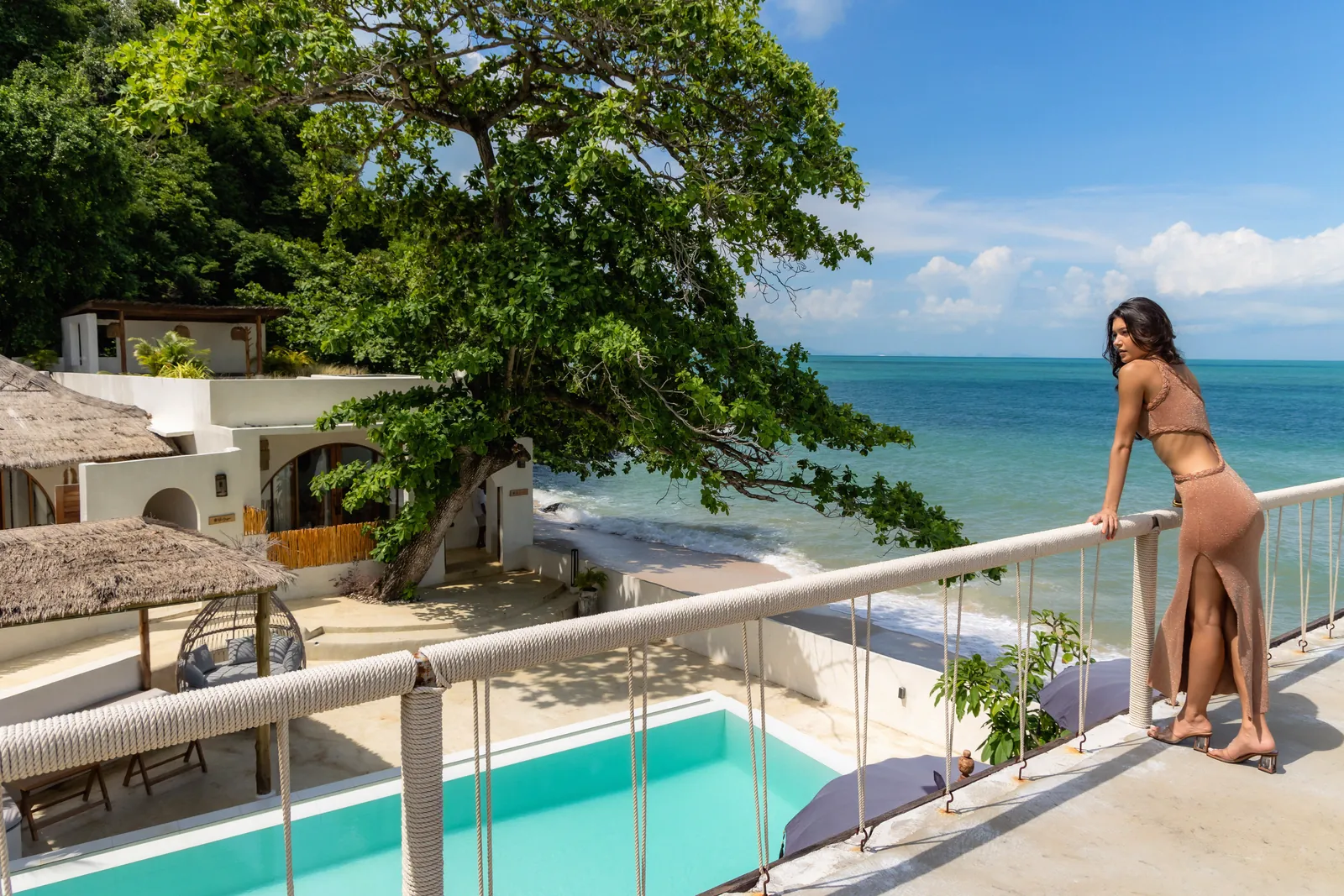 Cape Beach Villa, Koh Samui — the bay, the shared sea-view pool and sunsets over Ang Thong — photo 3